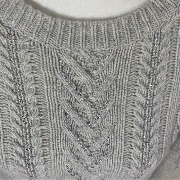 Sundance lambswool cable sweater with metallic threading - Picture 10 of 10